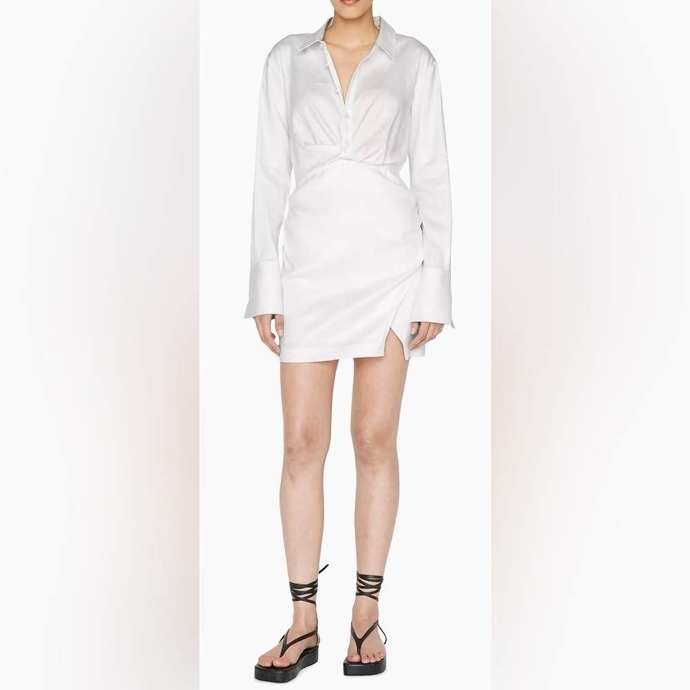 Frame Twist Mini Shirtdress